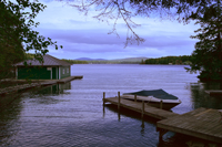 Georges Mills, NH - Boathouse and Boat